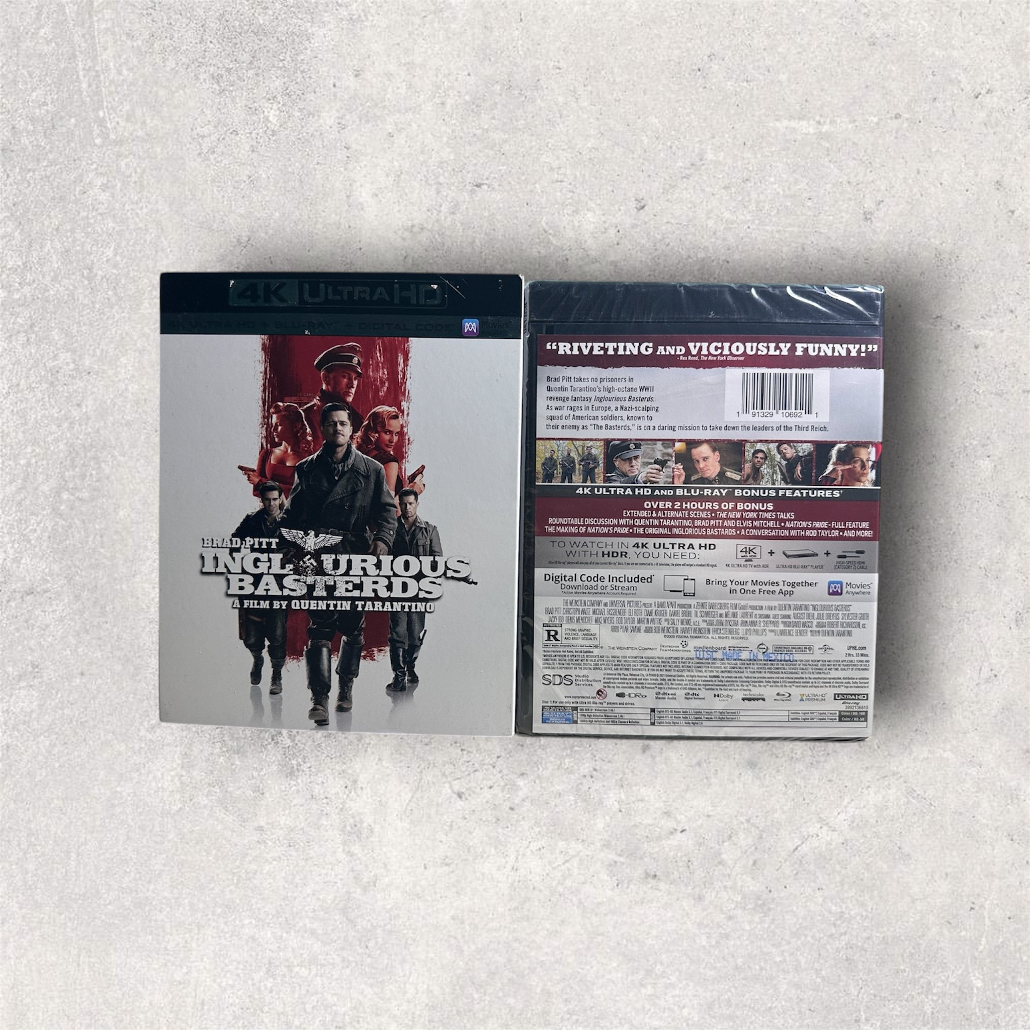 Inglourious Basterds – Bastardos Sin Gloria 4K Ultra HD + Blu-ray + Código Digital (Slipcover)