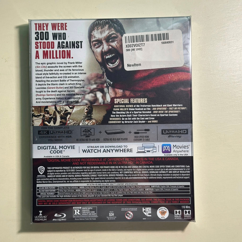 300 (2006) 4K Ultra HD + Blu-ray – Edición con Slipcover