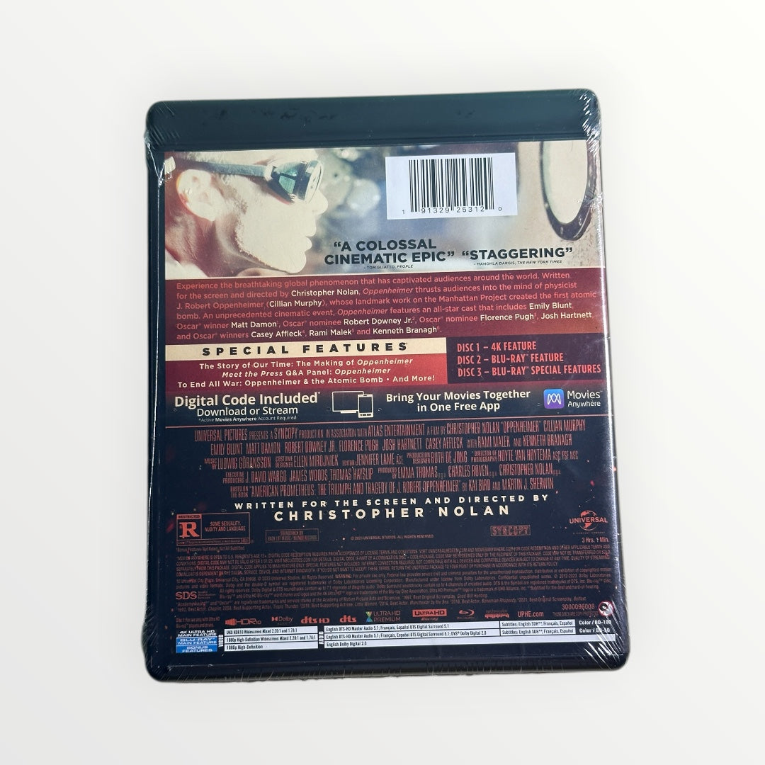 Oppenheimer – 4K Ultra HD + Blu-ray + Código Digital